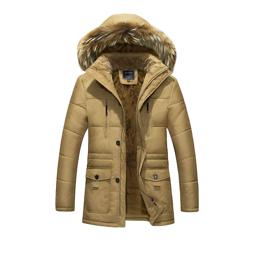 Herren Thermo-Fieldparka mit gesteppter Außenlage, Teddyplüsch-Innenfutter und abnehmbarer Kunstfellkapuze Echo Archiv