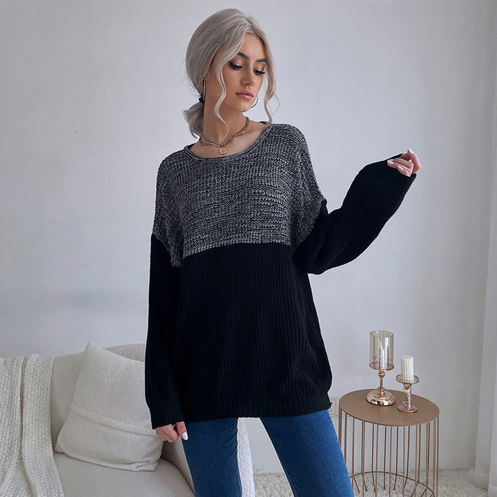 Damen Lässiger Strickpullover mit asymmetrischem Design Echo Archiv
