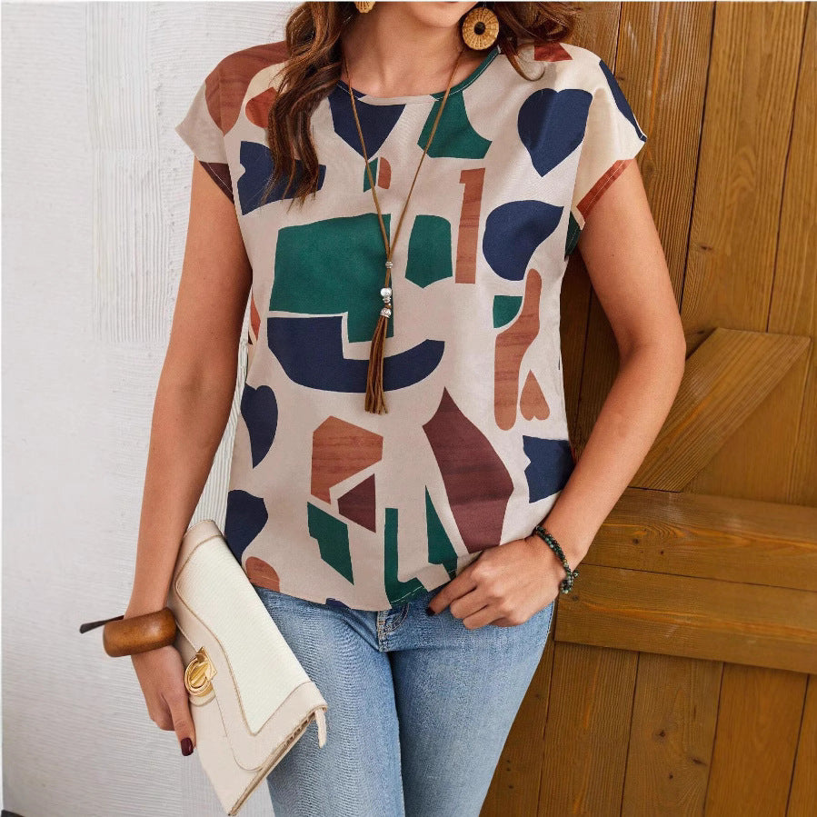 Damen lässige Bluse mit geometrischem Muster Echo Archiv