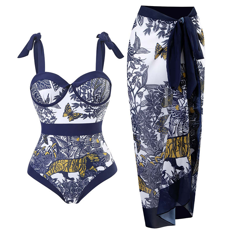 Damen Maxirock mit Leopardenmuster – Valéora