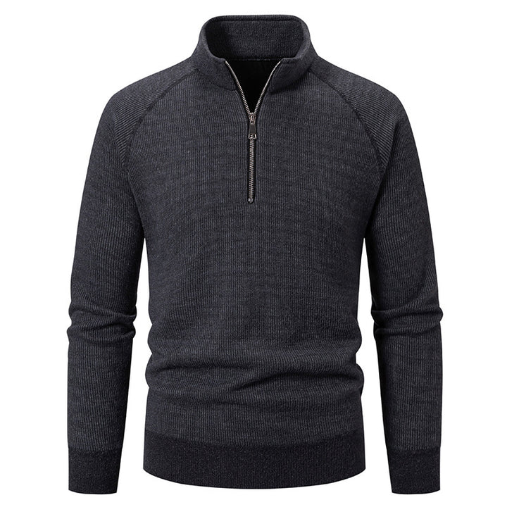 Herren Pulli mit modernem Reißverschluss und Raglanärmeln Echoarchiv