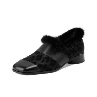 Damen Stilvolle Slipper mit Fellbesatz – Lioré