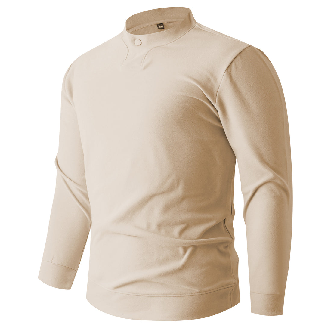 Herren Langarmshirt mit schmalem Stehkragen und Knopfverschluss Echo Archiv