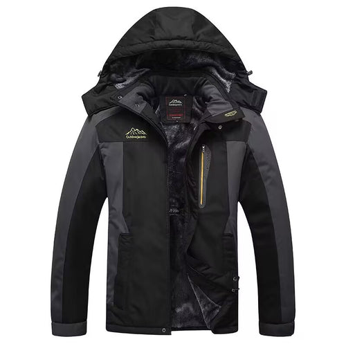 Herren Wasserdichte Thermo-Outdoorjacke mit weichem Fleece-Innenfutter und Multifunktionstaschen Echoarchiv