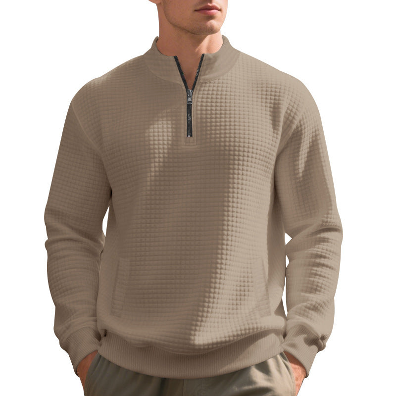 Herren Stepppullover mit modernem Kragen und praktischen Taschen Echoarchiv