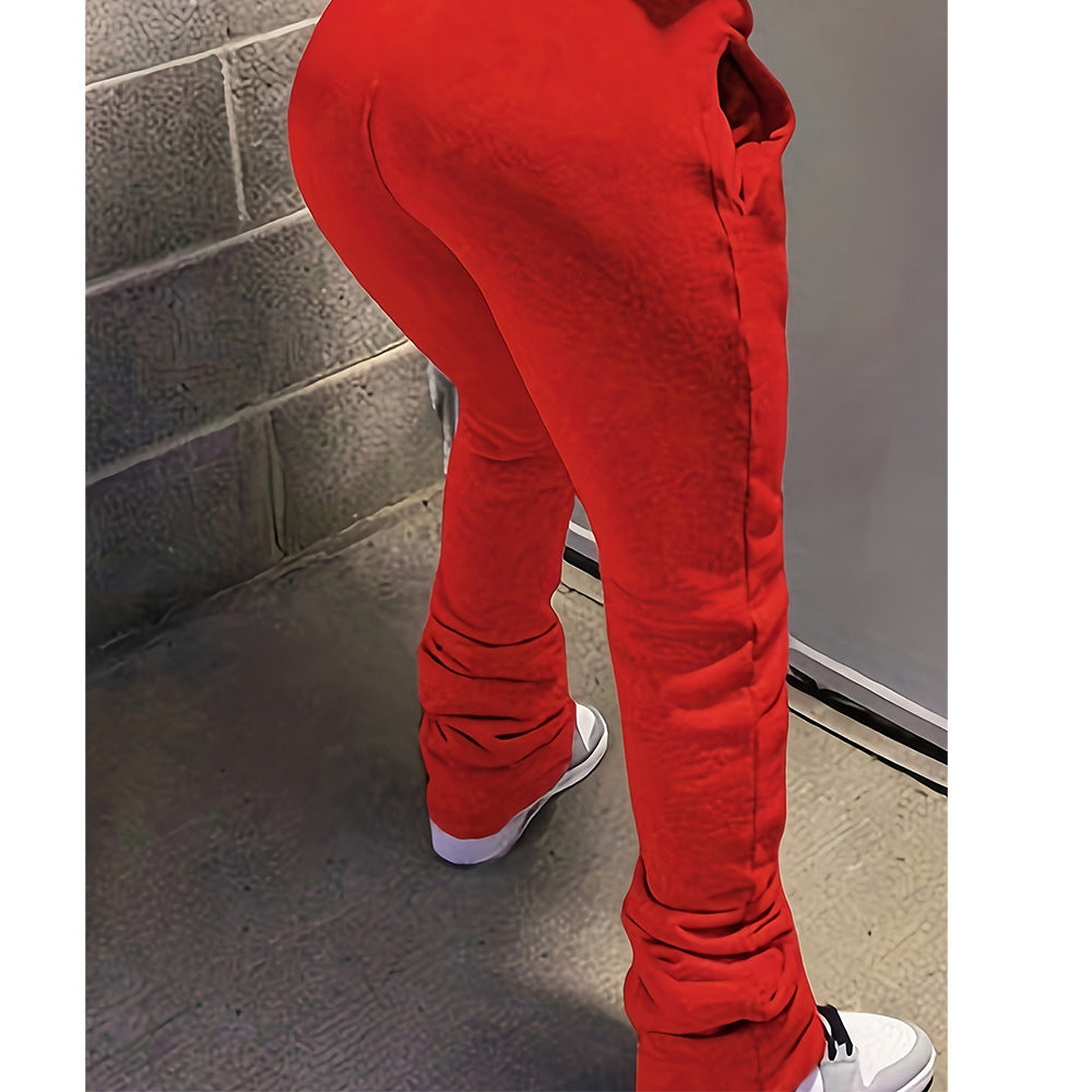 Damen nan figurbetonte Highwaist-Stretch-Sweathose mit gerafften Knöchelabschlüssen und Eingrifftaschen Echo Archiv