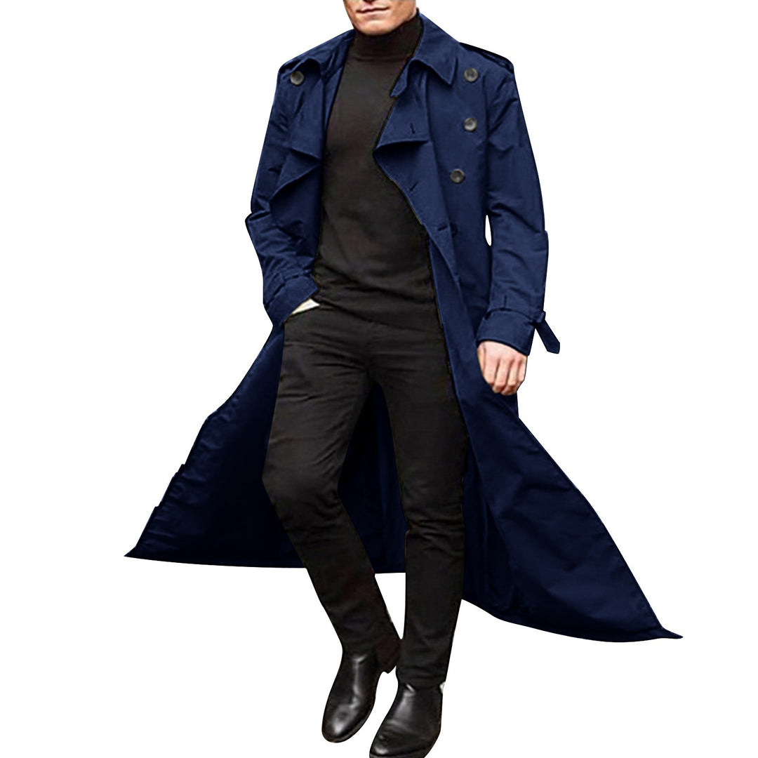 Herren Eleganter Trenchcoat mit stilvollen Knopfdetails und durchgehendem Futter Echoarchiv