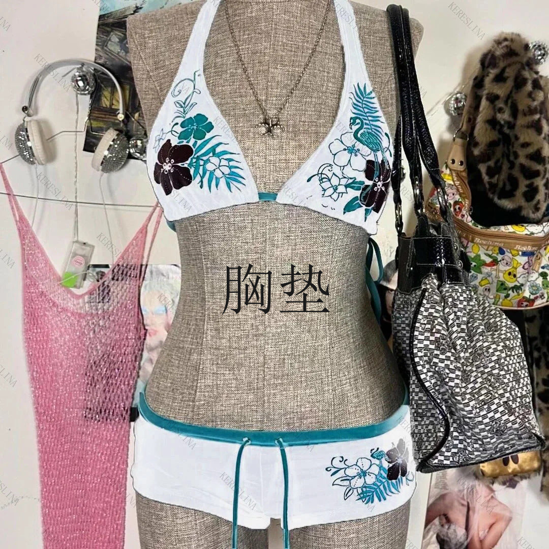 Damen-Bikini-Set mit floralem Design und verstellbaren Trägern Echo Archiv
