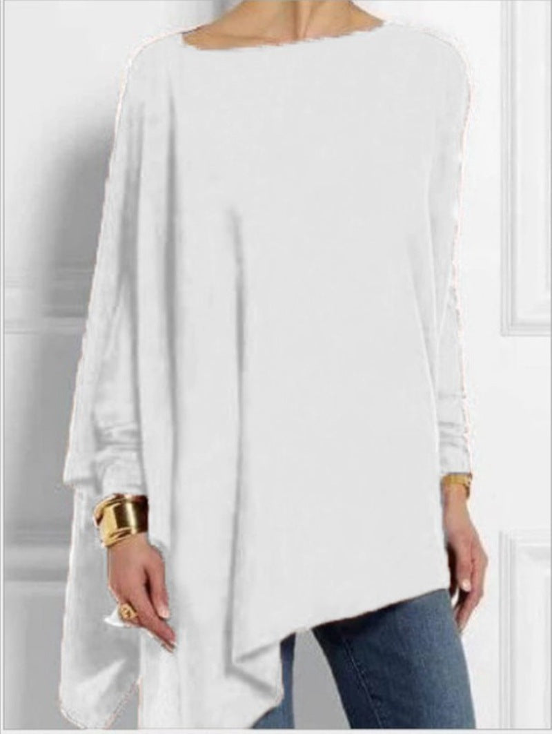 Damen nan drapierte Oversize-Tunika mit schrägem Zipfelsaum und weiten Fledermausärmeln Echo Archiv