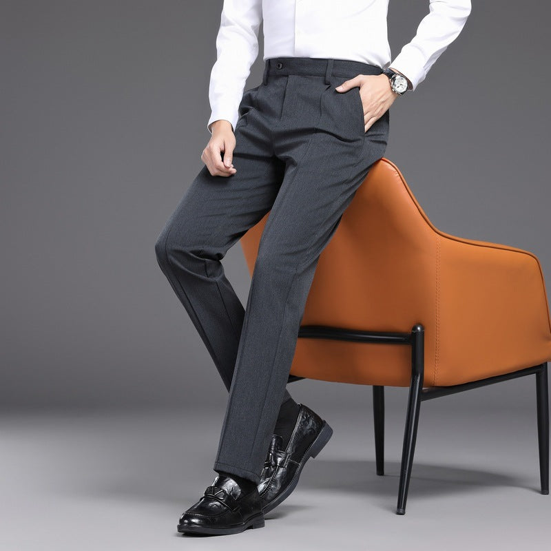 Herren elegante Anzughose mit schmalem Schnitt und seitlichen Taschen Echoarchiv