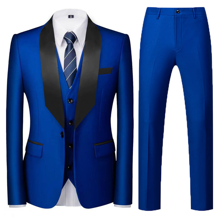 Herren elegantes dreiteiliges Anzugset mit schimmerndem Design Echoarchiv