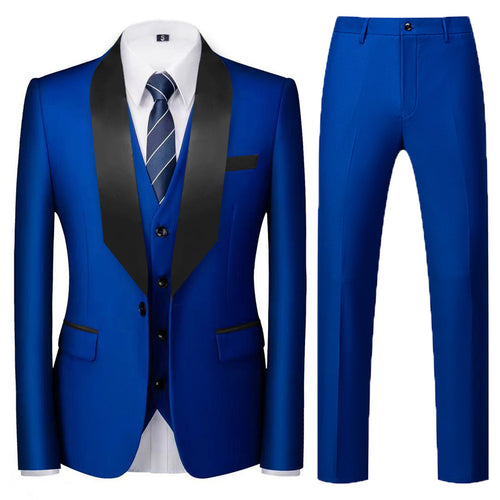 Herren elegantes dreiteiliges Anzugset mit schimmerndem Design Echoarchiv