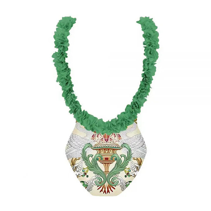 Damen Badeanzug-Set mit floraler Rüschendekoration und elegantem Maxirock Echo Archiv