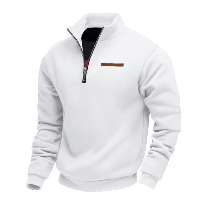 Herren Fleece-Pullover mit Stehkragen und Reißverschluss Echoarchiv