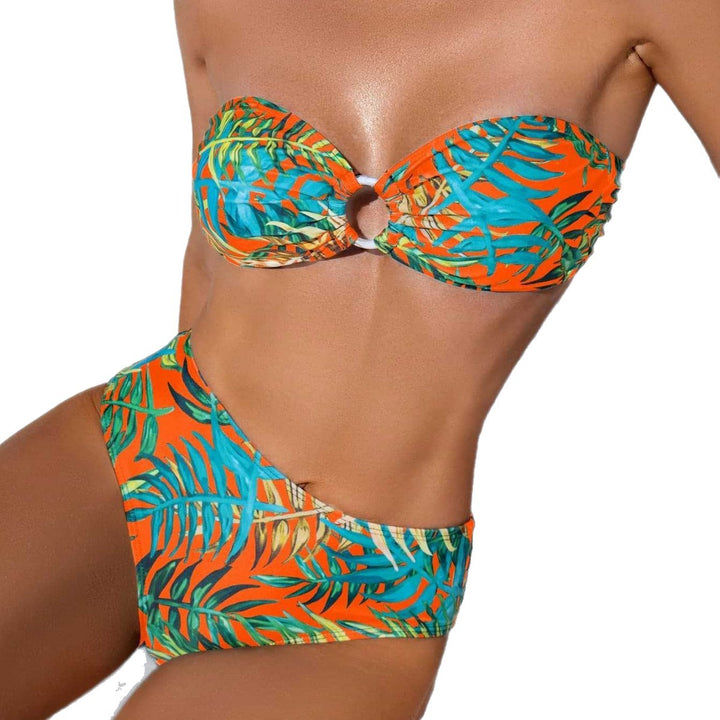 Damen Hochgeschnittener Bikini mit einzigartigem Ring-Detail Echo Archiv