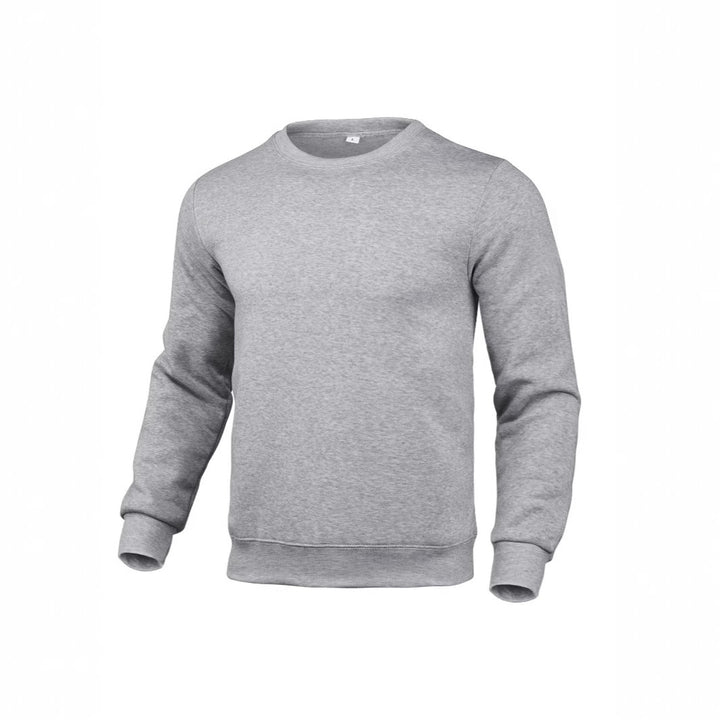 Herren klassisches Rundhals-Sweatshirt mit weichem Fleece-Innenfutter, geripptem Saum und verstärkten Nähten – Marzano