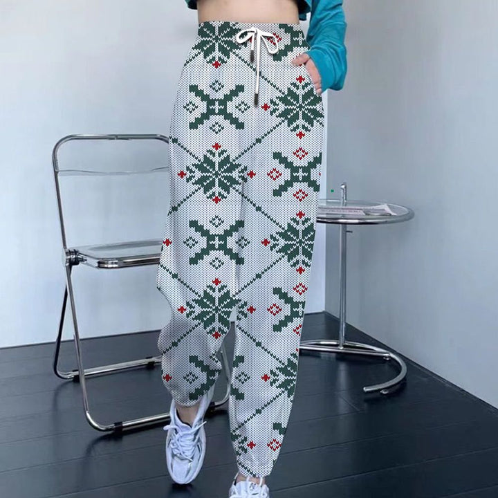 Damen Gemusterte Freizeithose Echoarchiv