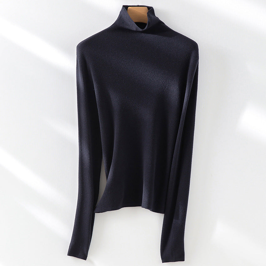 Damen Slim-Fit Feinstrick-Rollkragenpullover mit Stretch Echoarchiv