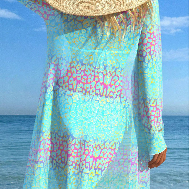 Damen Bikini-Set mit gepolstertem Bustier-Oberteil und elegantem Chiffon-Cover-Up Echo Archiv