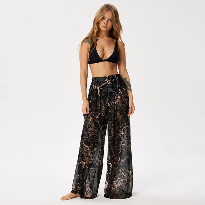 Damen Leggings aus luftiger, transparenter Stoffqualität mit exotischem Muster Echo Archiv