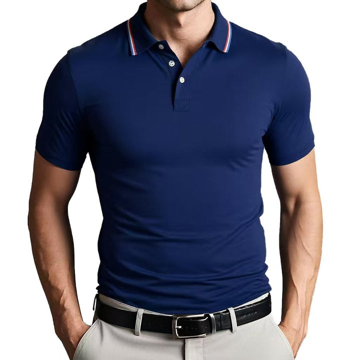 Herren Poloshirt mit farblich abgesetztem Kragen Echoarchiv