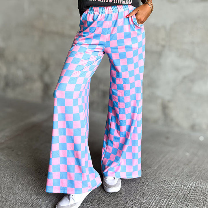 Damen Karierte Palazzohose Echo Archiv