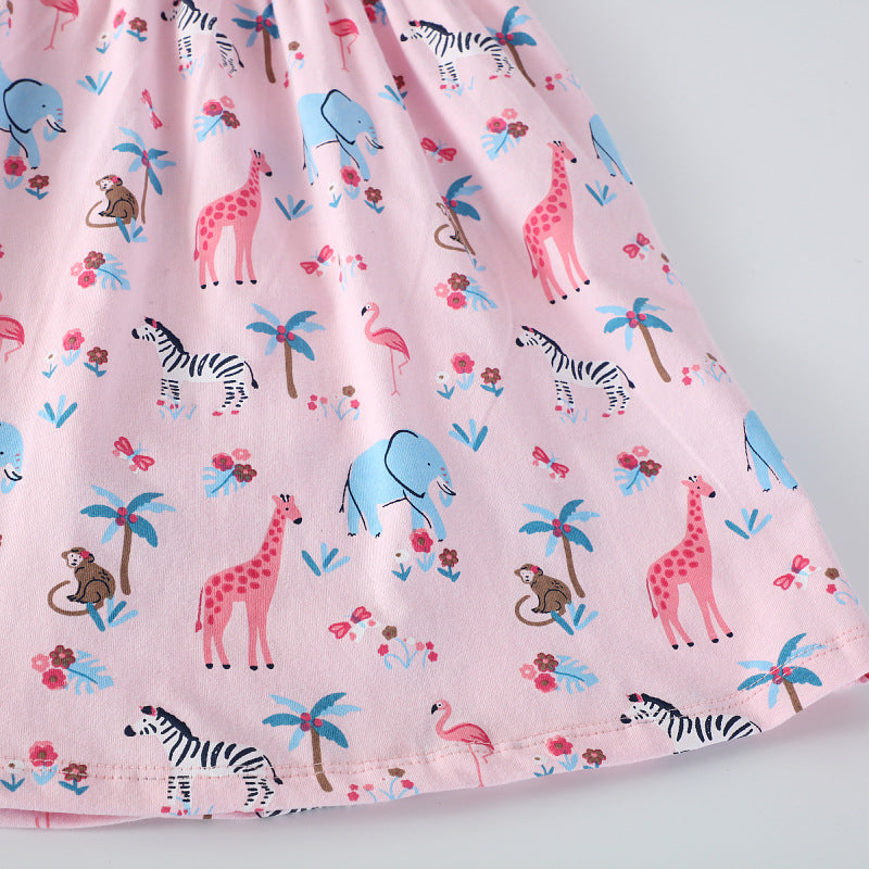 Mädchen Baumwollkleid mit verspieltem Tiermotiv Echo Archiv