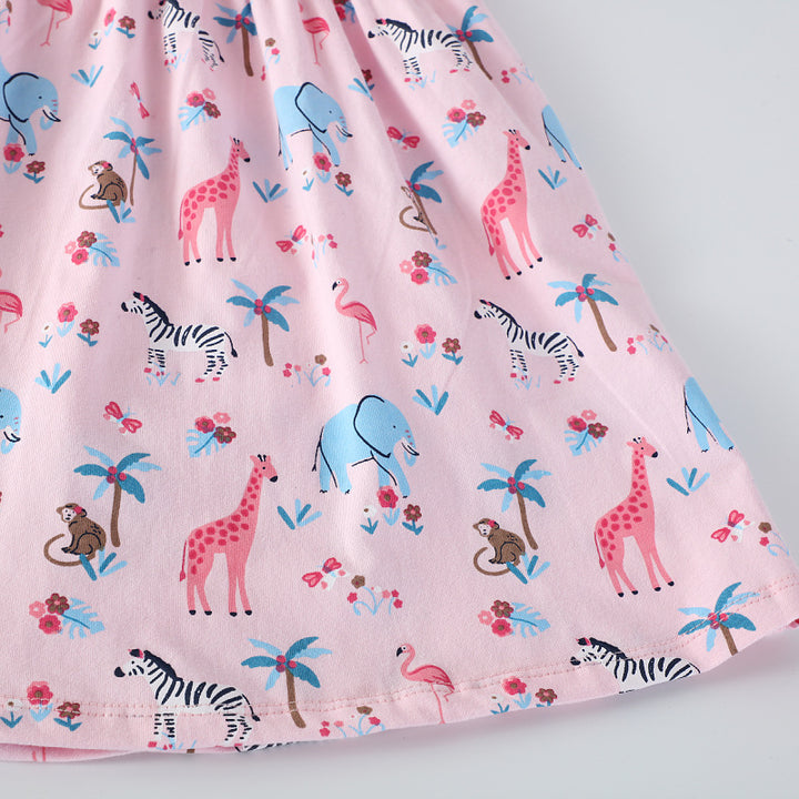 Mädchen Baumwollkleid mit verspieltem Tiermotiv Echo Archiv