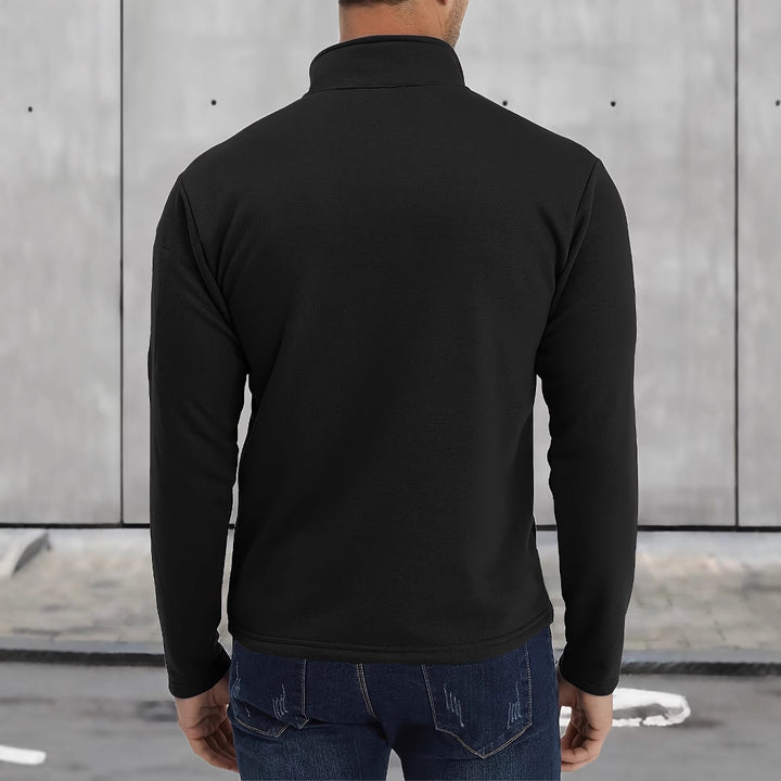Herren Taktischer Halb-Reißverschluss Pullover mit Ärmeltasche und patriotischem Brustprint – Norvane