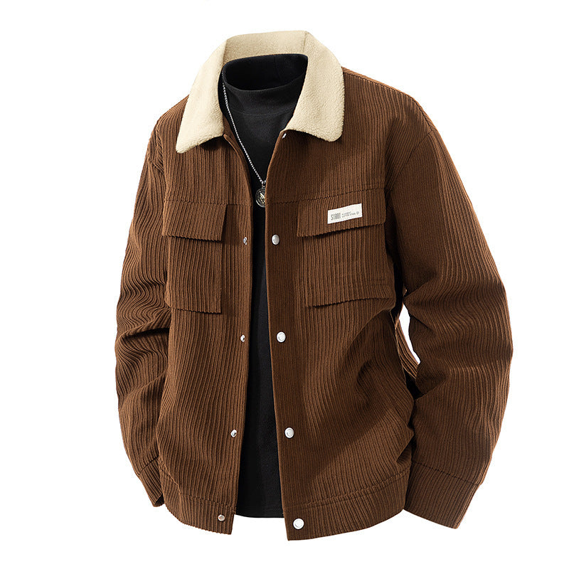 Männer Cordjacke mit Teddy-Futter Echo Archive