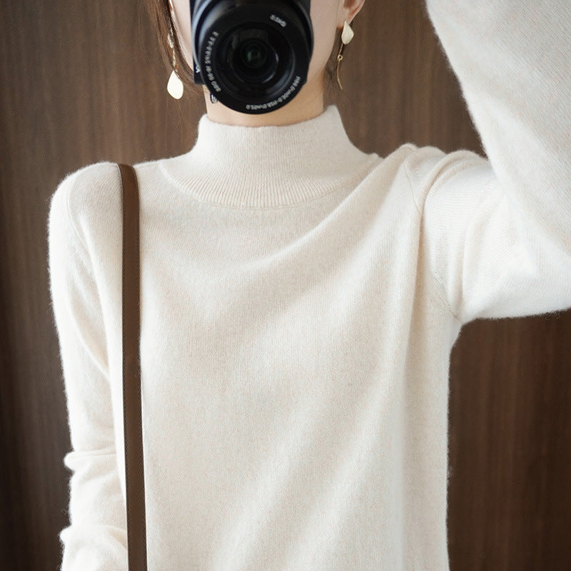 Damen Mockneck-Pullover aus flauschigem Angora-Mix mit legerer Ballonärmel-Silhouette Echoarchiv