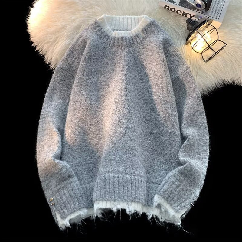 Damen Kuscheliger Oversized Pullover mit raffiniertem Schnitt Echoarchiv
