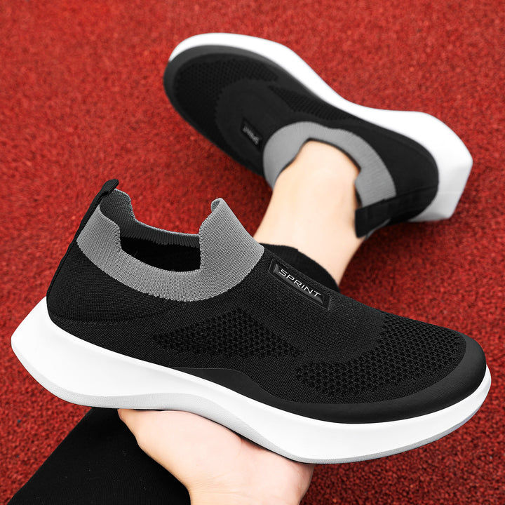 Damen nan leichter Strick-Slip-On Sneaker mit sockenähnlichem Schaft, elastischem Einstieg und ergonomischer Memory-Plateausohle Echo Archiv