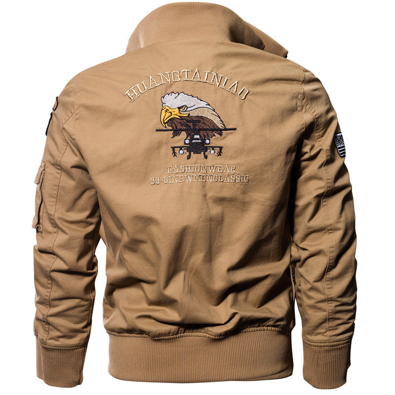 Herren nan leichte Utility Bomberjacke mit bestickten Abzeichen und Taschen Echo Archiv