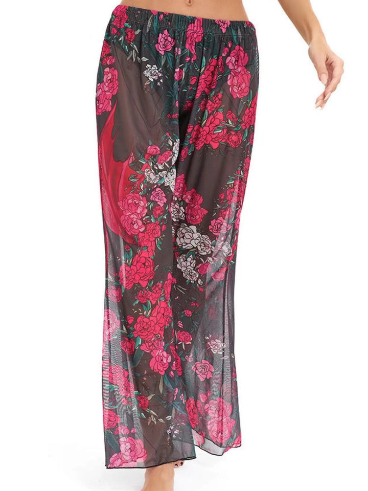 Damen Elegante Strandhose mit floralem Muster Echo Archiv