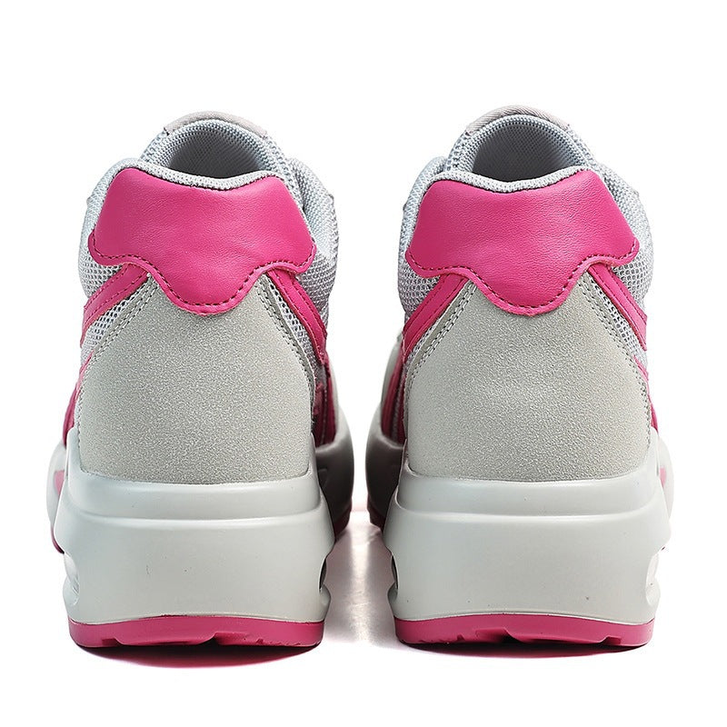 Damen Modische Plateau-Sneaker mit sichtbarer Luftkammer und atmungsaktivem Mesh-Obermaterial Echoarchiv