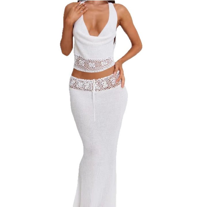 Damen luftiges Stricktop und Maxikleid Set Echo Archiv