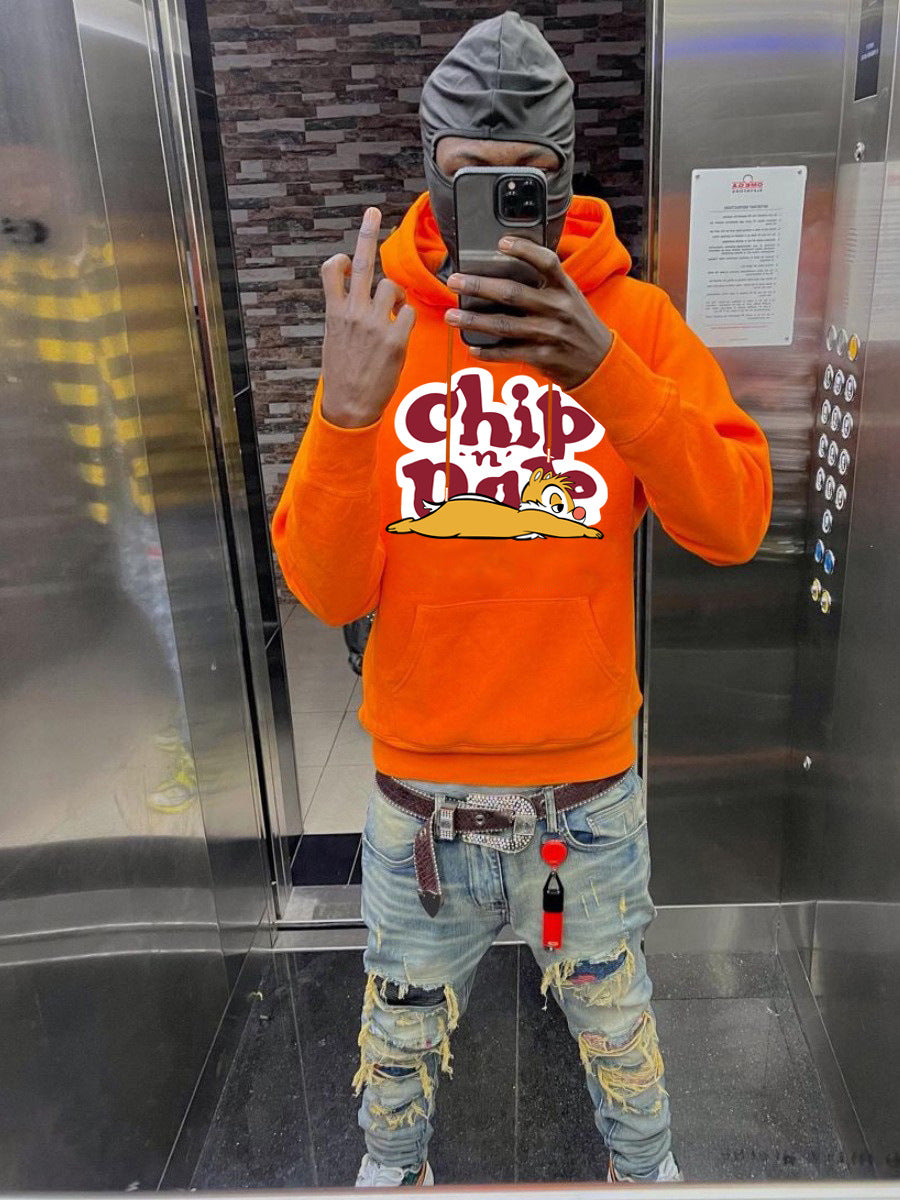 Herren Freizeit Hoodie mit auffälligem Cartoon-Motiv Echoarchiv