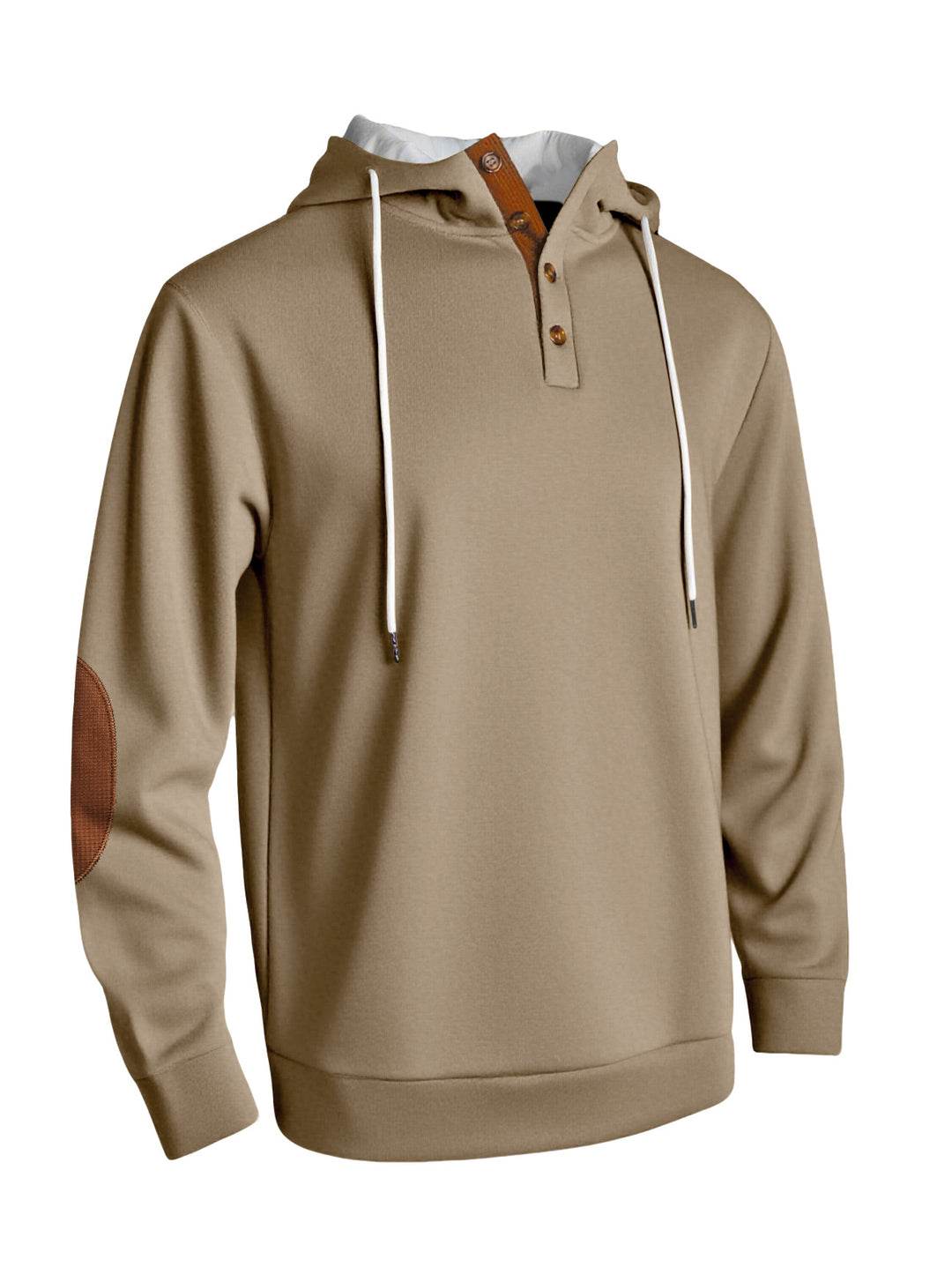 Herren Kapuzenpullover mit modischer Knopfleiste und strukturiertem Design Echoarchiv