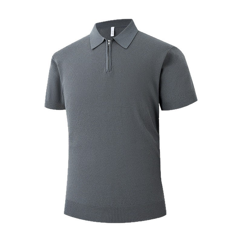 Herren Kurzarm Poloshirt mit Reißverschluss Echo Archiv