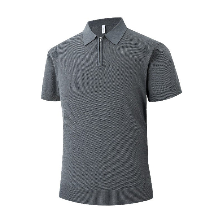Herren Kurzarm Poloshirt mit Reißverschluss Echo Archiv