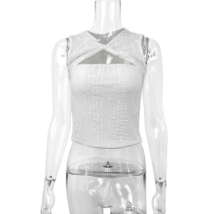 Damen Cut-Out Top mit geknotetem Design Echo Archiv