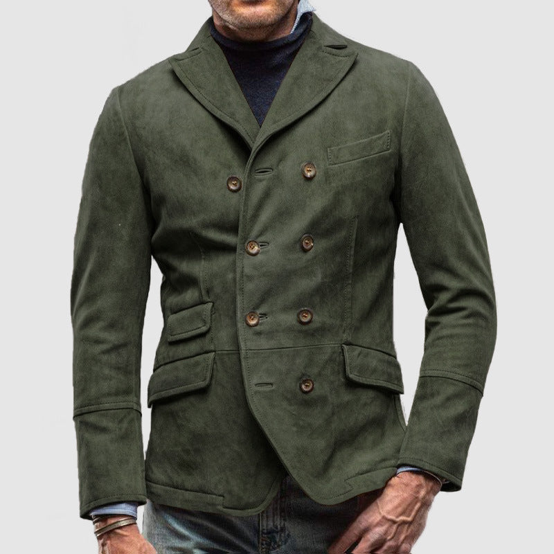Herren stilvolle Double-Breasted Jacke Echoarchiv