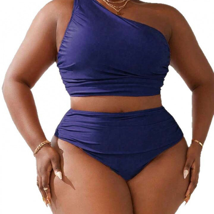 Damen Einseitiger Bikini-Set mit modischem Wickeldetail und hohem Bund Echo Archiv