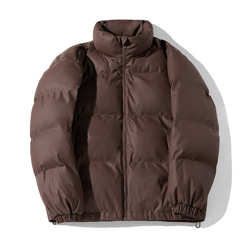Unisex Kurz geschnittene wattierte Jacke mit Kastensteppung, Stehkragen und Tunnelzugsaum Echo Archiv