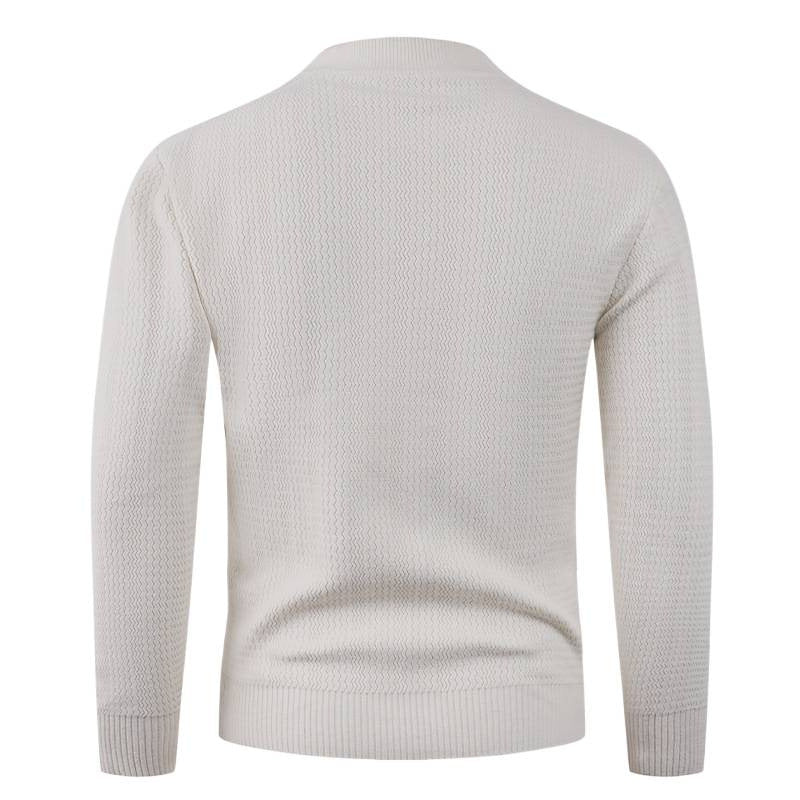 Herren Strukturpullover mit hochgeschlossenem Kragen und modischem Design Echoarchiv