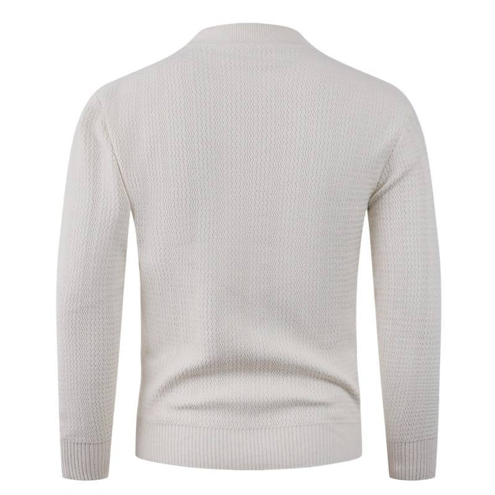 Herren Strukturpullover mit hochgeschlossenem Kragen und modischem Design Echoarchiv