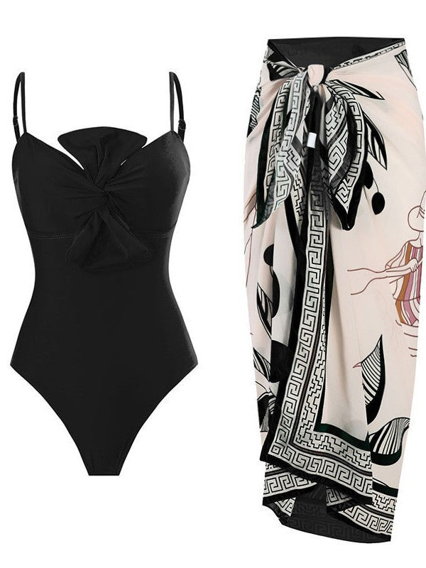 Damen Badeanzug mit elegantem Wickelrock Echo Archiv