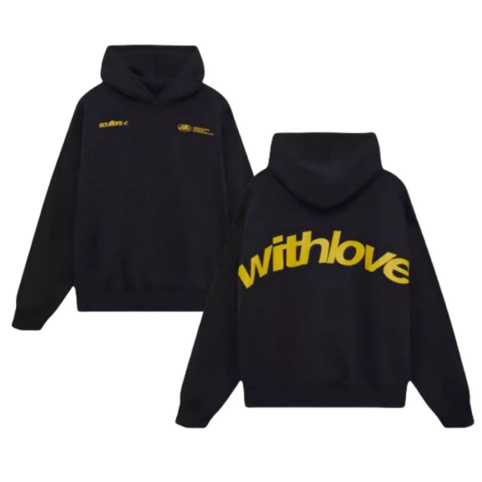 Unisex nan oversized Kapuzenpullover mit großflächigem Rückenprint, Kängurutasche und gerippten Bündchen Echo Archiv