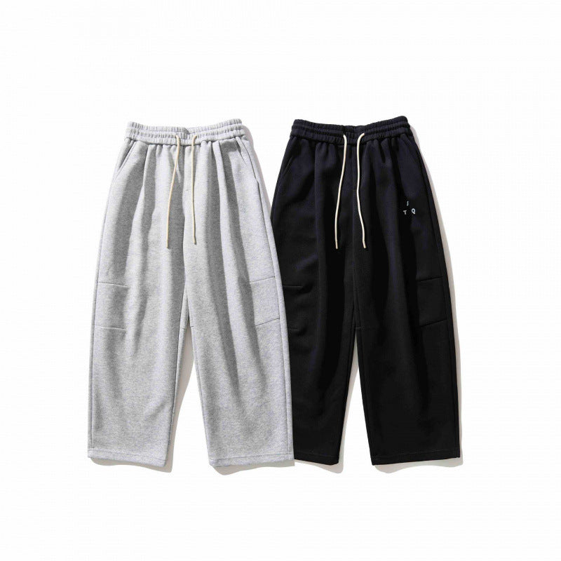 Unisex Weite Relaxed-Jogginghose aus French-Terry mit hohem Elastikbund und Kordelzug Echo Archiv